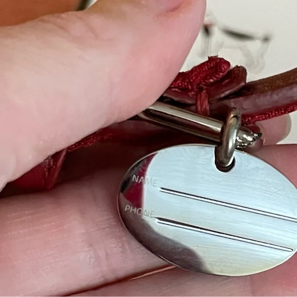 XS Coach Cherry Red Mini Signature Leather Pet Collar NWT - Picture 6 of 11